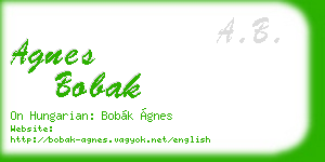 agnes bobak business card