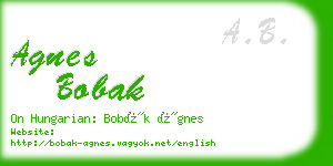 agnes bobak business card